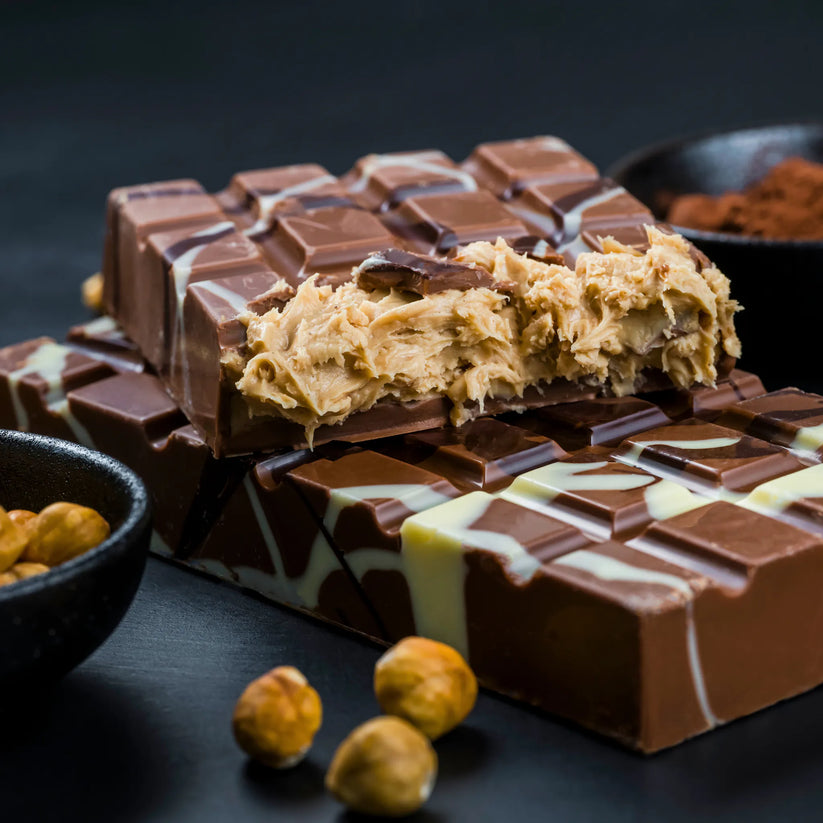 Chocoladereep met Pistachecrème, Roze Chocolade en Knapperige Kadayif